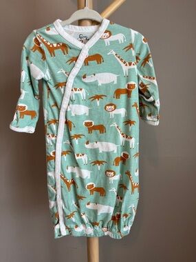⭐️⭐️PICK 5 / $20 Cambria Baby Safari Animal Gown - Mint Green 0-3M